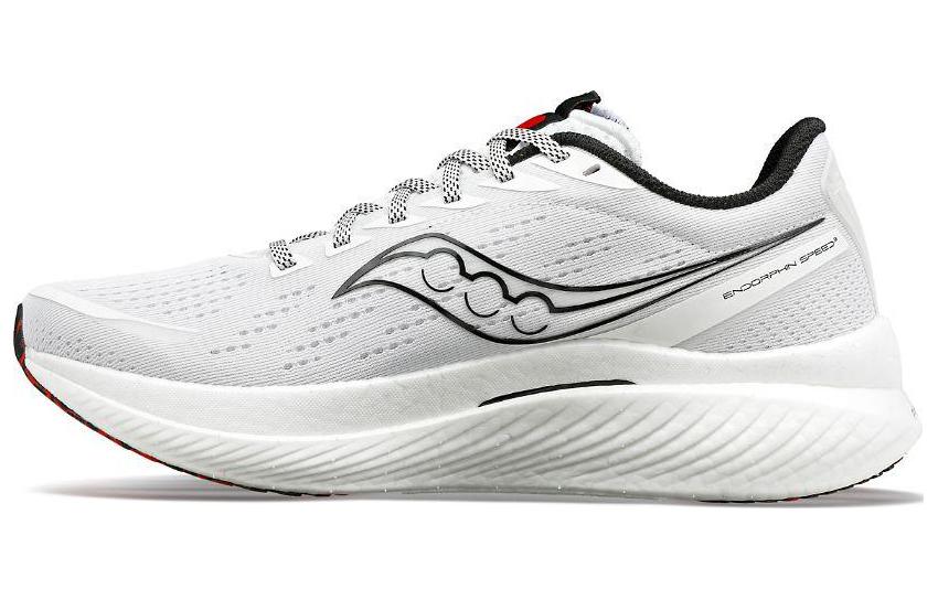 Saucony Endorphin Speed 3 Nylon Plate Low-Top Running Shoes Black White Wide Fit S20756-77 (M Width)