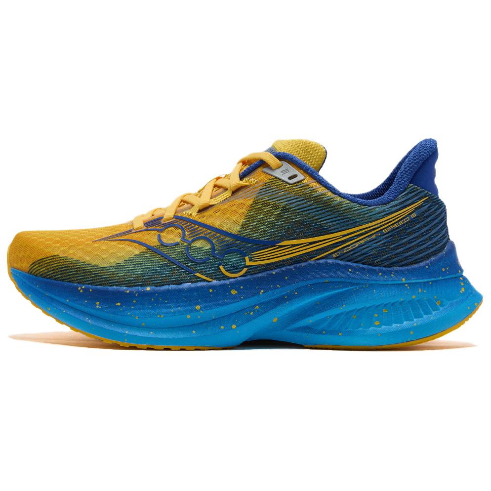 Saucony Endorphin Speed 5 Marathon Running Shoes Yellow Blue Comfort PWRRUN. S31007-551
