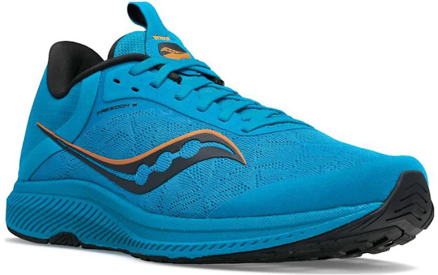 Saucony 釋放自由5 織布 減震防滑耐磨 低筒 跑步鞋 海洋藍黑 Lookbook Saucony 釋放自由5 織布 減震防滑耐磨 低筒 跑步鞋 海洋藍黑