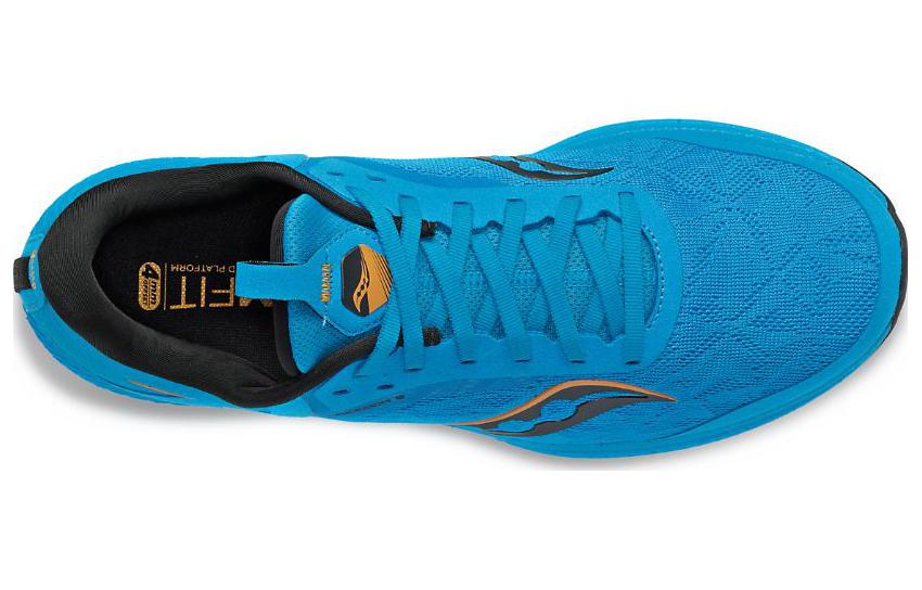 Shop Saucony 釋放自由5 織布 減震防滑耐磨 低筒 跑步鞋 海洋藍黑