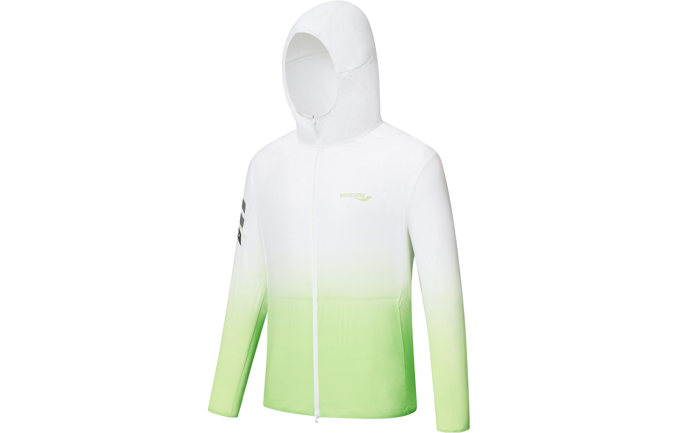 Saucony Gradient Breathable Hooded Casual Jacket - Mint Green/Yellow SC2230109A-PR12