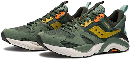 索康尼 Gram9000 經典復古運動鞋 綠色 Lookbook 索康尼 Gram9000 經典復古運動鞋 綠色