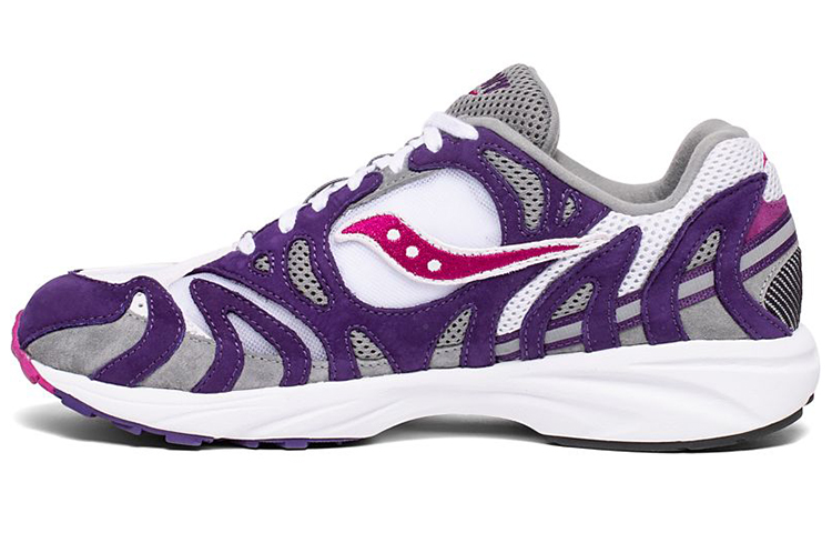 Saucony Grid Azura 2000 Men’s Purple White Retro Comfortable Training Shoes S70491-2 (M Width)