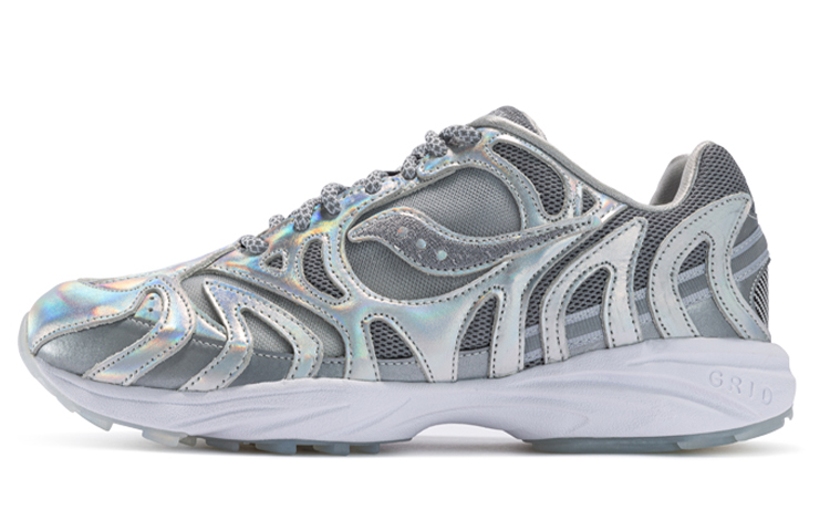 Saucony Grid Azura 2000 White Silver Rainbow Running Shoes S70543-1 (M Width)