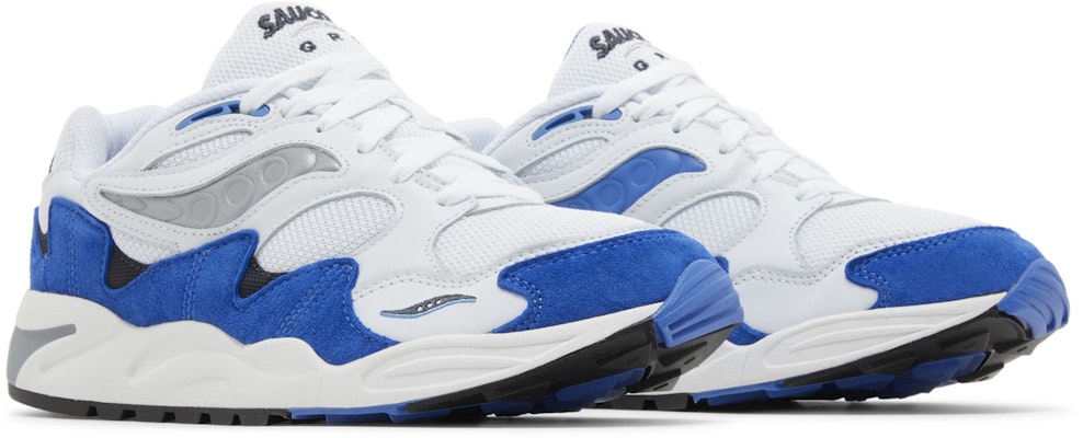 Saucony Grid Shadow 2 休閒復古 防滑耐磨 低幫 跑步鞋 男女同款 白藍 Cheap Saucony Grid Shadow 2 休閒復古 防滑耐磨 低幫 跑步鞋 男女同款 白藍