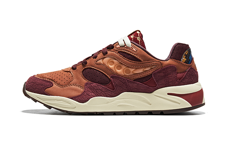 Saucony Grid Shadow 2 Year of the Horse Retro Running Shoes Brown/Red-. S70808-1