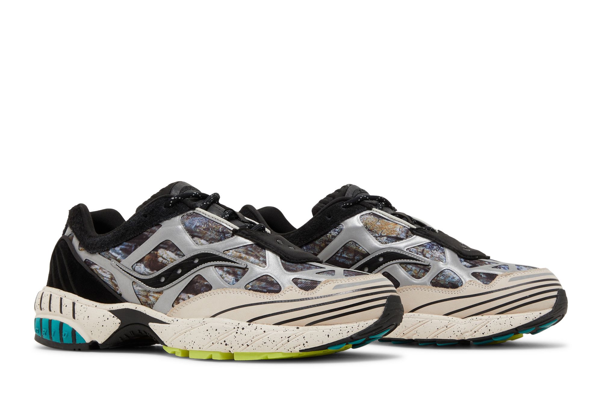 Cheap Saucony Grid Web Reflect Camo 低筒復古跑步鞋 男女款 黑銀色