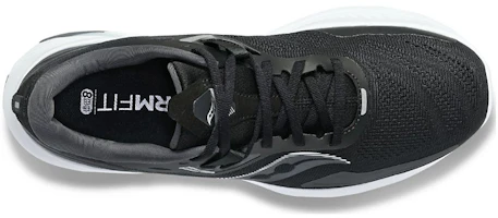 Shop Saucony 指南15 穩定 支撐 低筒 跑步鞋 男款 黑白色