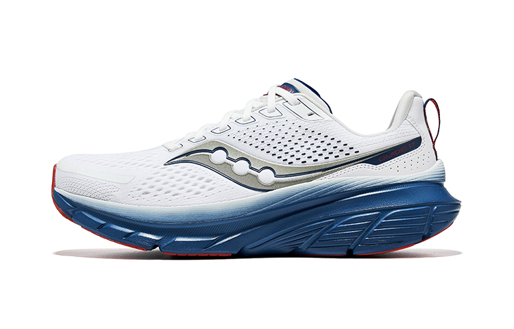 Saucony GUIDE 17 Running Shoes White/Navy - Stable & Breathable Mesh. S20936-108
