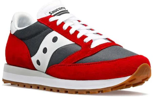 Lookbook Saucony Jazz 81 防滑耐磨 低筒 跑步鞋 男女同款 灰紅