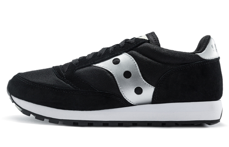 Saucony Jazz 81 Black White Low-Top Running Shoes - Comfort & Durability. S70539-2 (M Wide)