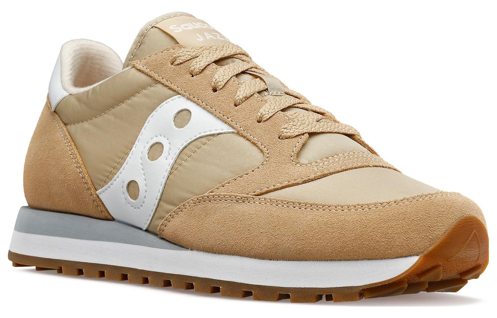 Lookbook Saucony Jazz Original Vintage 減震防滑 低幫 運動休閒鞋 男款 淺棕