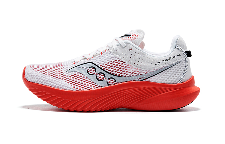 Saucony Kinvara 14 Running Shoes White/Red - Breathable, Cushioned, Lightweight. S20823-121