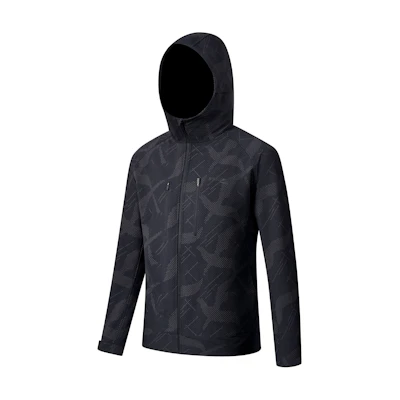 Saucony Lifestyle Hoodie Jacket Black with Gray Polka Dot Print SC2249016A-PR112