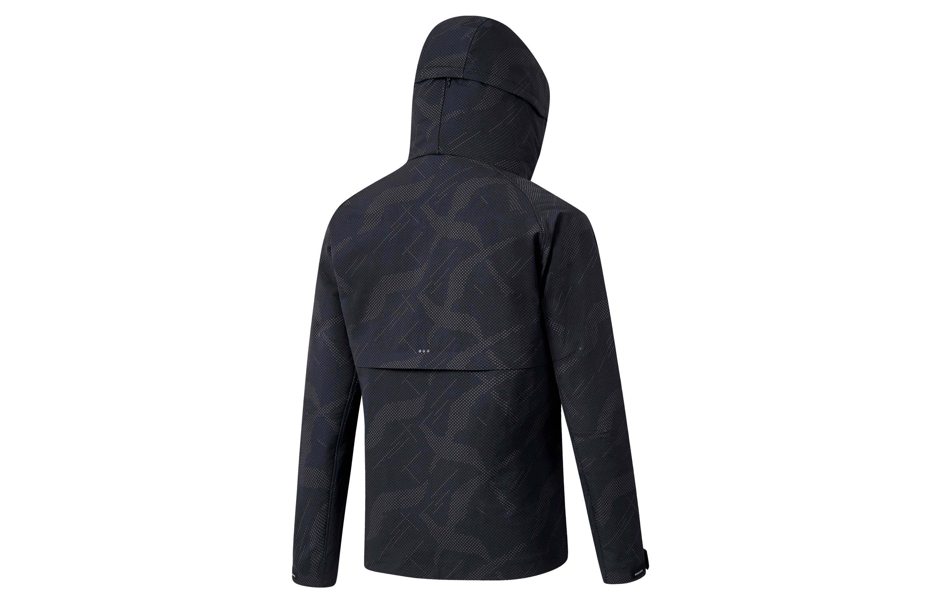 Lookbook 索康尼黑色灰色波点印花休闲连帽夹克 SC2249016A-PR112