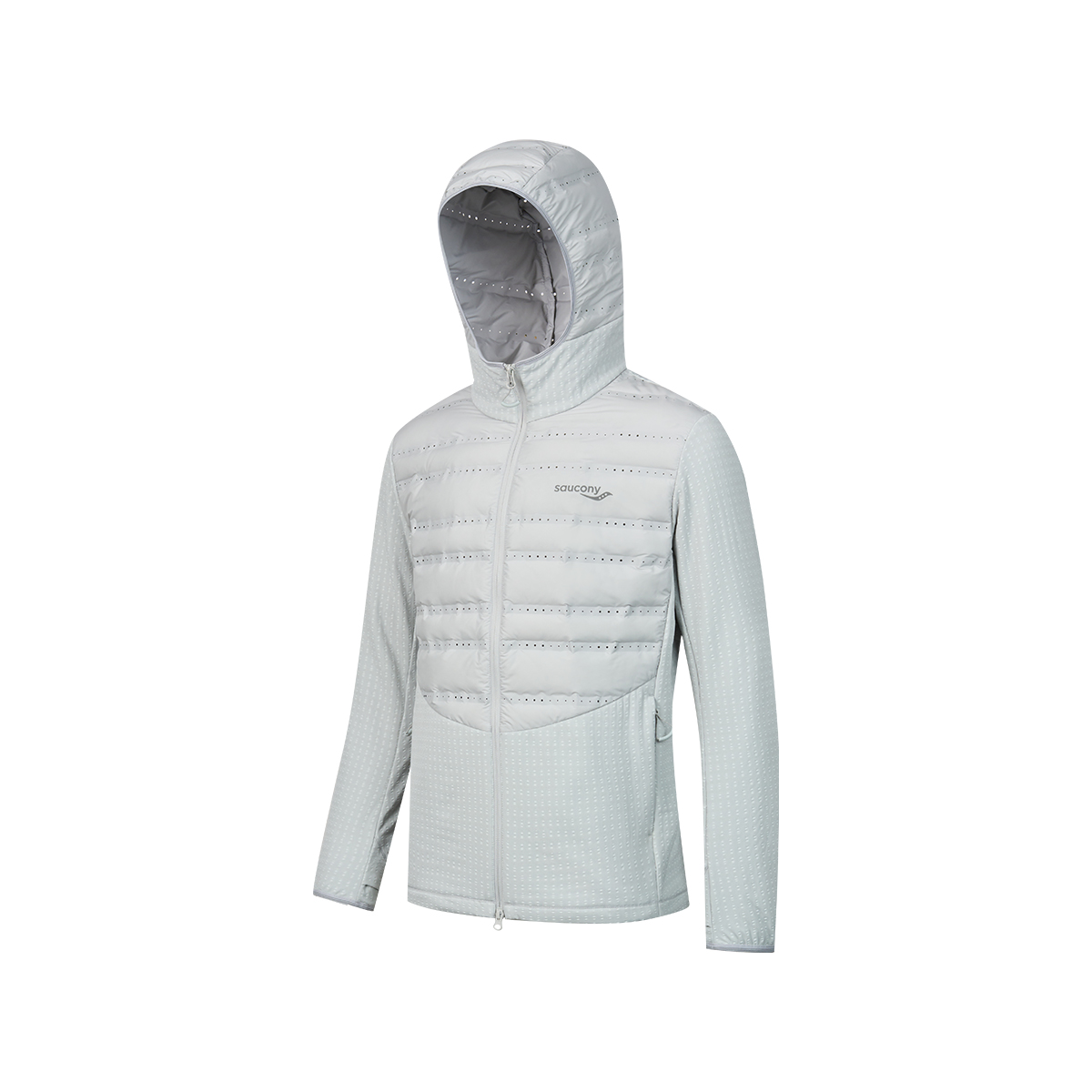 Saucony Lightweight Woven Running Jacket Cool Gray SC2240025A-GR65