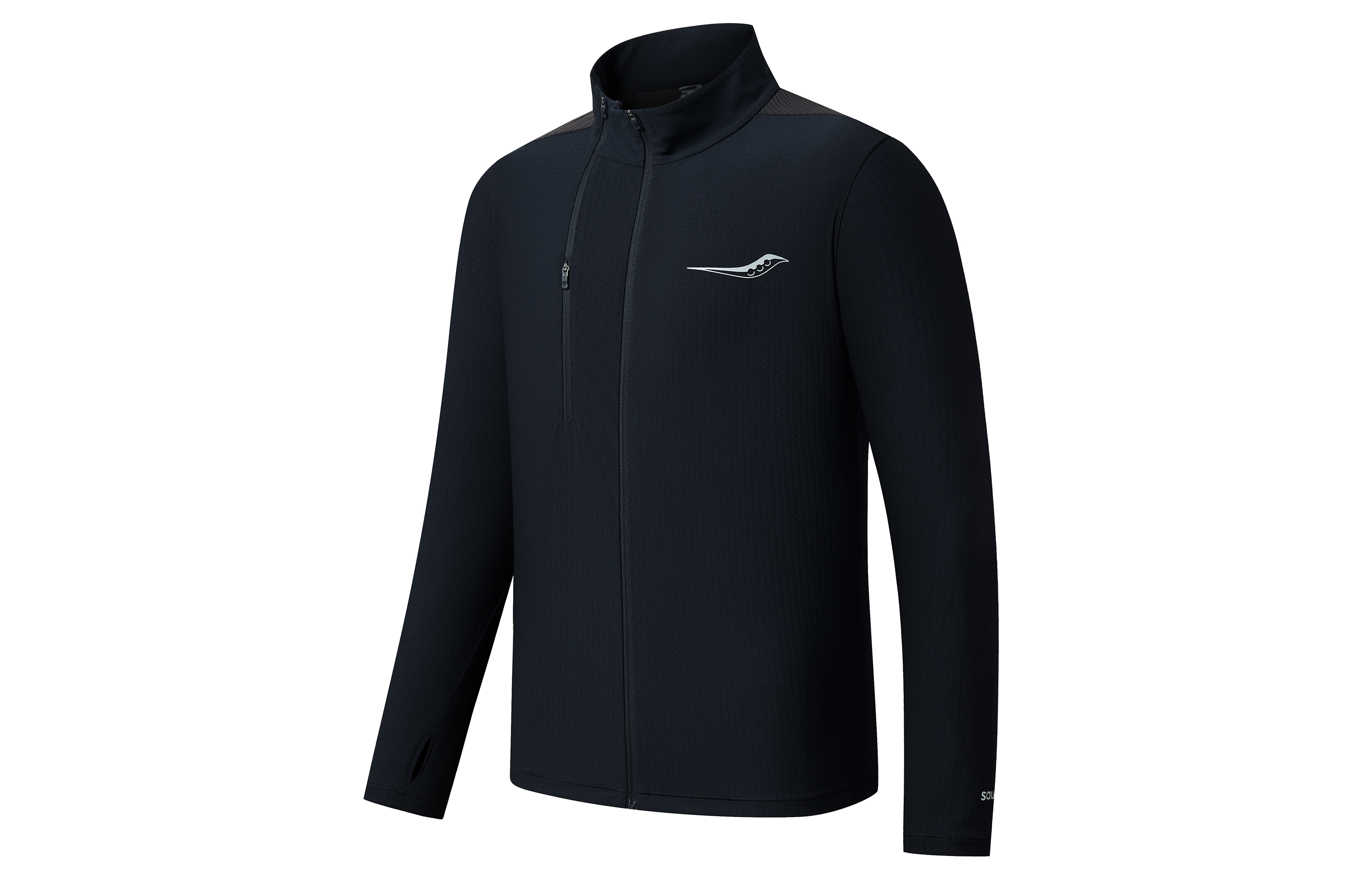 Saucony Logo Printed Running Breathable Jacket Black SC2230116A-BK01