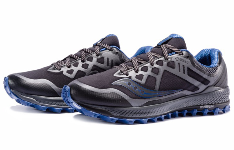 Lookbook Saucony Peregrine 8 GTX 'Negro Gris Azul' S20454-1