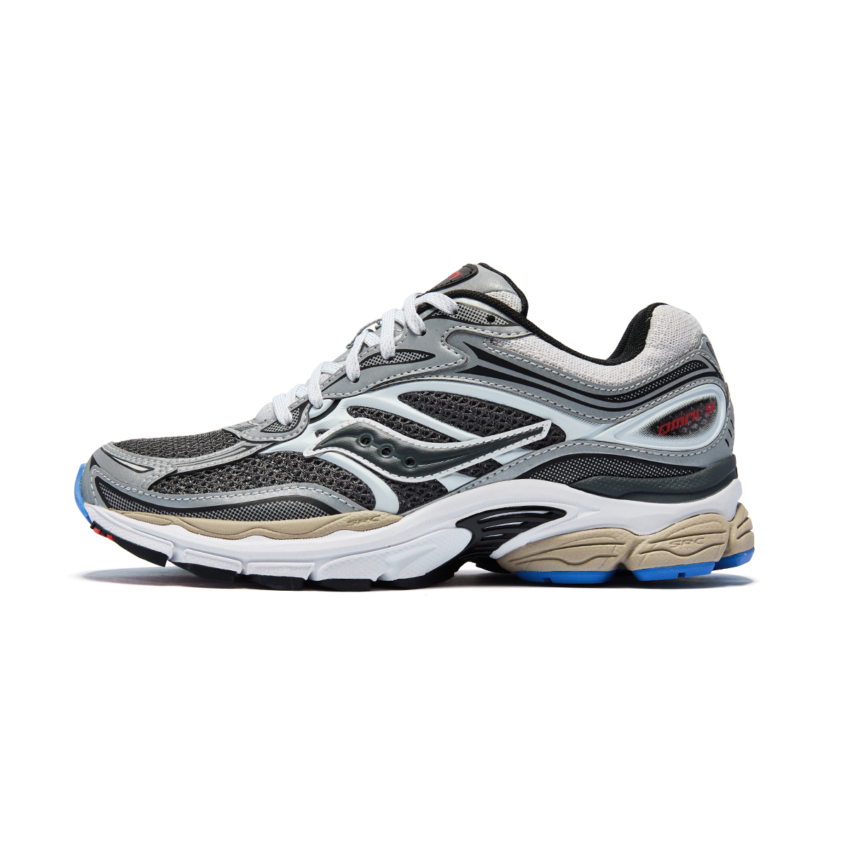 Saucony Pro Grid Omni 9 Retro Casual Low-Top Running Shoes Grey Silver S70907-1