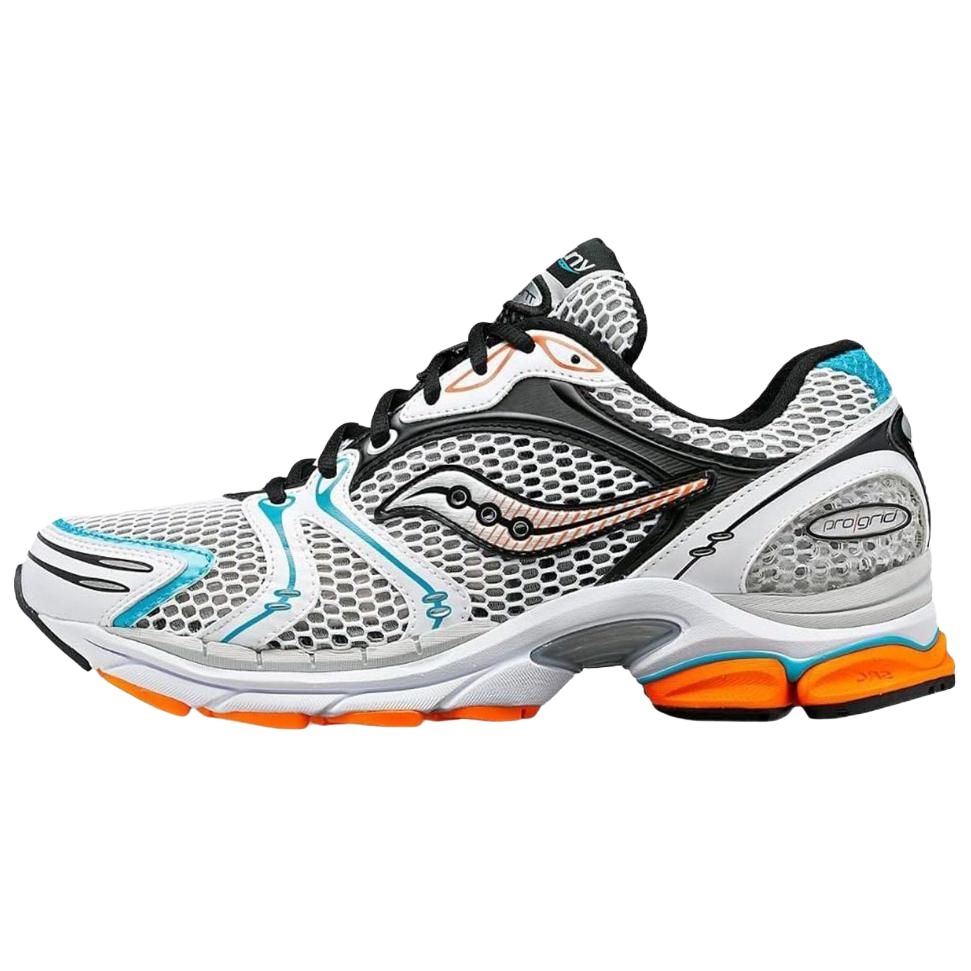Saucony ProGrid Triumph 4 White Running Shoes - Comfortable & Durable. S70704-4