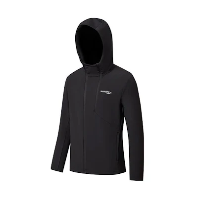 Saucony Pure Color Zip-Up Hoodie Jacket - Solid Black SC2220103B-BK01