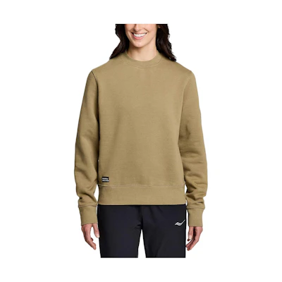 Saucony Recovery Crew Unisex Brown Pullover Sweatshirt Long Sleeve SAU800048-CFA3