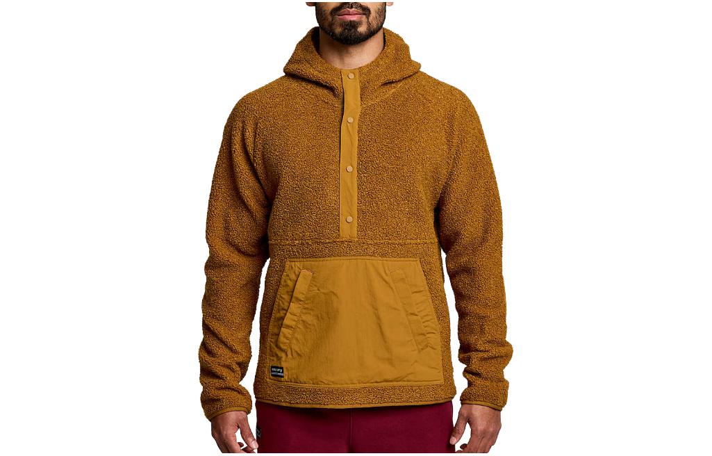 Saucony Recovery Sherpa Pullover Brown Hoodie Unisex Long Sleeve SAU800051-BZ