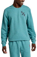 Saucony Rested Crewneck Logo Pullover Sweatshirt Blue SAM800293-NAHS3 Saucony Rested Crewneck Logo Pullover Sweatshirt Blue SAM800293-NAHS3