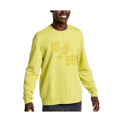 Saucony Rested Crewneck Yellow Graphic Long Sleeve Sweatshirt SAM800293-ARHS3
