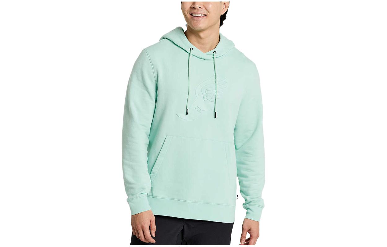 Saucony Rested Hoodie Solid Logo Light Green Pullover SAM800292-ATS3