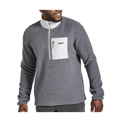 Saucony Rested Sherpa 1/4 Zip Pullover Sweatshirt Black SAM800321-BKH