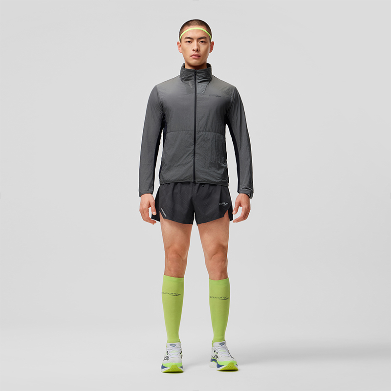 Sizing 索康尼复古跑步夹克 UV50+ 透气 银黑色运动服 SC2249037C-MT04