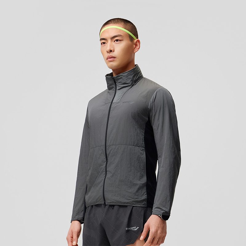 Cheap 索康尼复古跑步夹克 UV50+ 透气 银黑色运动服 SC2249037C-MT04