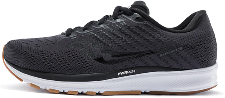 saucony-ride-13-running-shoes-black-white-breathable-cushioning-durable-s20579-41-m-width