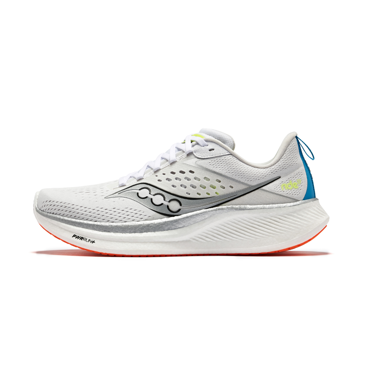 Saucony Ride 17 Running Shoes White/Silver - Cushioned, Lightweight, Breathable. S20924-218