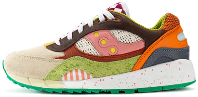 Lookbook Saucony Shadow 6000 "食物大戰" 美食總動員 限量經典復古運動 中國區限定T恤套裝 低幫 跑步鞋 男女同款 彩色拼接