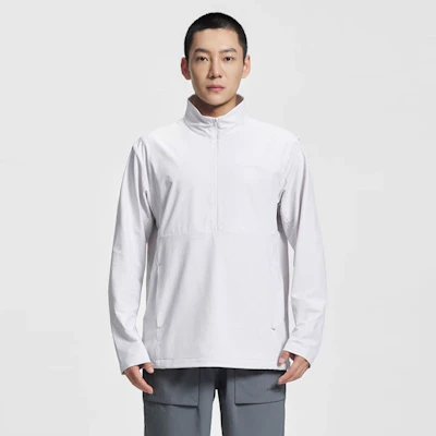 索康尼白灰色半拉链针织夹克外套 SC2230144A-GR04 Shop 索康尼白灰色半拉链针织夹克外套 SC2230144A-GR04