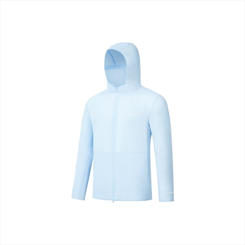 Saucony Solid Light Blue Zip-Up Hoodie Jacket SC2239022-2