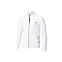 Saucony Solid Logo Stand Collar Zip Jacket White SC2239029-2 Saucony Solid Logo Stand Collar Zip Jacket White SC2239029-2