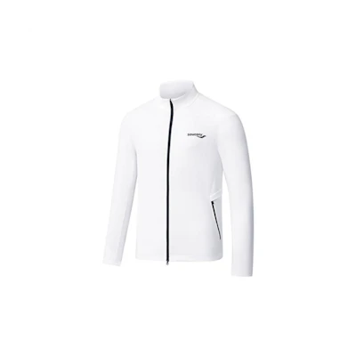 Saucony Solid Logo Stand Collar Zip Jacket White SC2239029-2