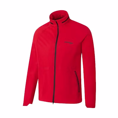 Saucony Solid Red Woven Jacket with Detachable Hood SC2239001-2