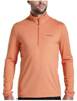 Saucony Solstice 1/4 Zip Embroidered Logo Pullover Sweatshirt Orange SAM800297-EMH Saucony Solstice 1/4 Zip Embroidered Logo Pullover Sweatshirt Orange SAM800297-EMH