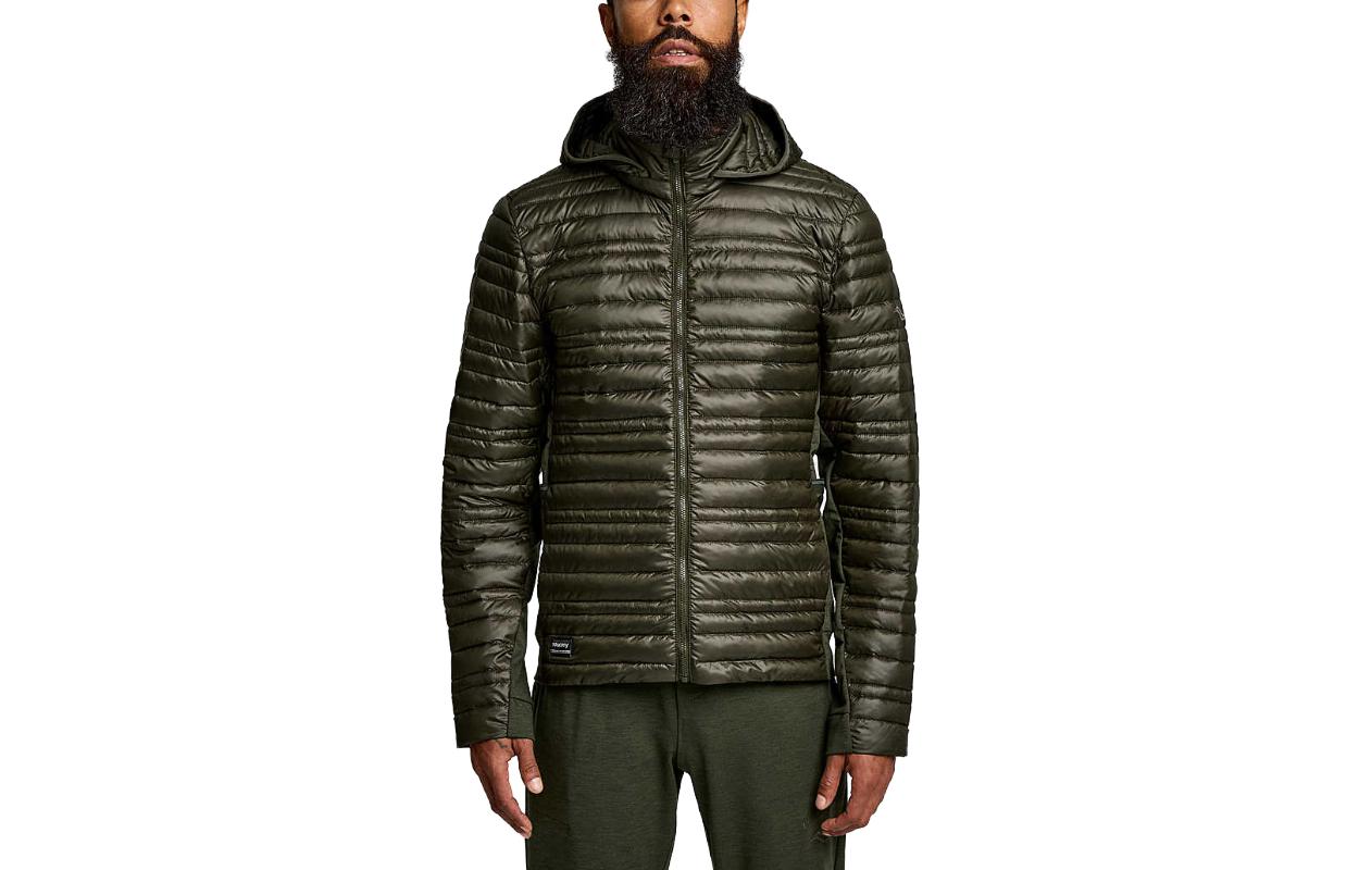 Saucony Solstice Oysterpuff Hooded Zip Jacket Men’s Dark Green SAM800350-UB