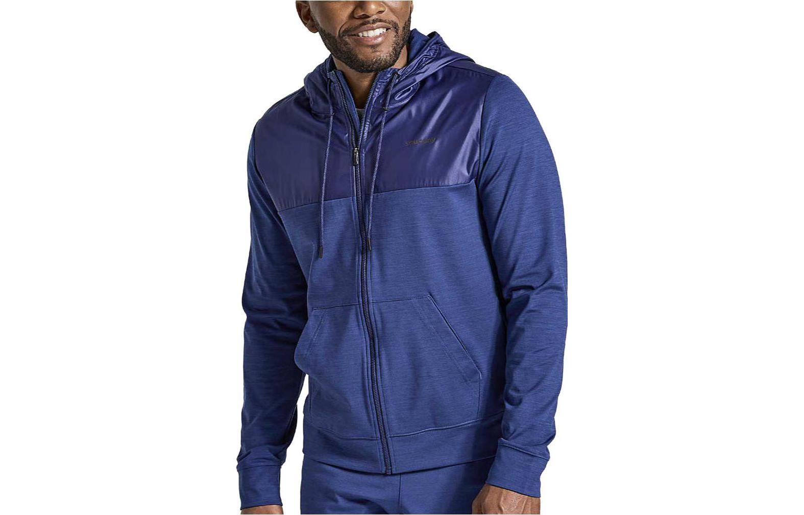 Saucony Solstice Zip Hoodie Long-Sleeve Jacket - Purple Blue Colorblock SAM800298-SDH