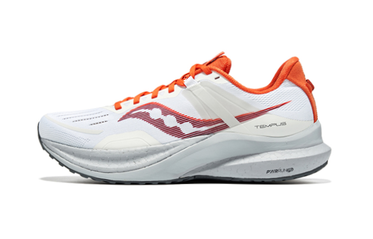 Saucony Tempus Running Shoes White/Orange - Cushioned, Breathable Support. S20720-111