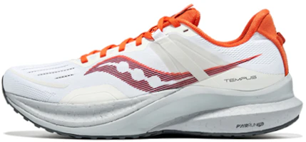 Saucony Tempus Running Shoes White/Orange - Cushioned, Breathable Support. S20720-111 Saucony Tempus Running Shoes White/Orange - Cushioned, Breathable Support. S20720-111