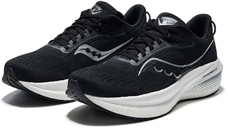 Shop Saucony Triumph 21 舒適百搭 輕量緩震 低筒 跑步鞋 男款 黑白色