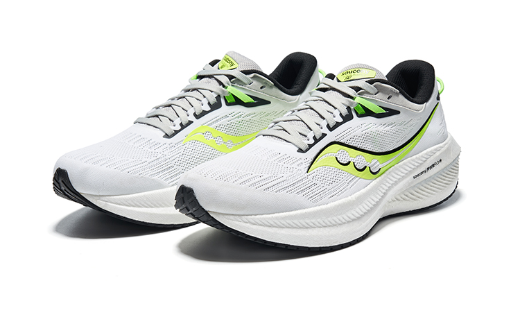 Shop Saucony Triumph 21 'White Slime' Sepatu Olahraga Putih Slime S20881-75
