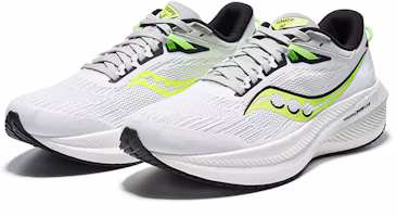 Shop Saucony Triump 21 勝利 旗艦級輕量緩震 低筒 跑步鞋 男款 白綠色