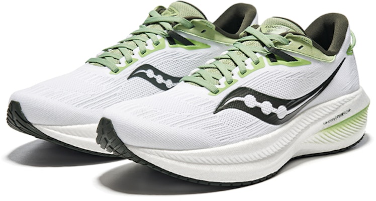 Saucony Triumph 21 勝利 21 防滑耐磨 低筒 跑步鞋 男款 白綠色 Lookbook Saucony Triumph 21 勝利 21 防滑耐磨 低筒 跑步鞋 男款 白綠色